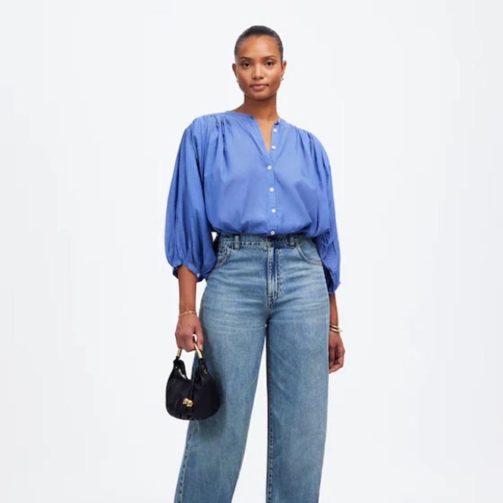 Curvy Superwide-Leg Jeans in Billings Wash: Airy Denim Edition